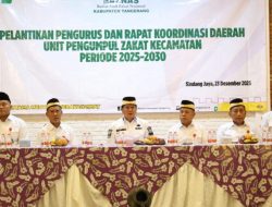 Hadiri Pelantikan Pengurus UPZ Kecamatan Bupati Tangerang Tekankan Pengelolaan Zakat yang Amanah dan Produktif
