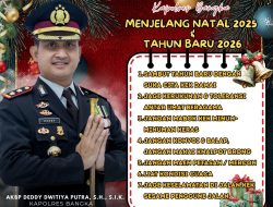 Kapolres Bangka Himbau Masyarakat Jaga Kamtibmas Jelang Natal 2025 dan Tahun Baru 2026