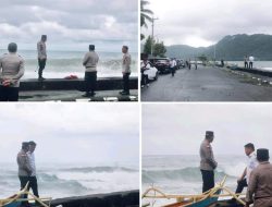 Antisipasi Dampak Cuaca Ekstrem, Kapolres Sangihe dan Wakil Bupati Tinjau Pesisir Boulevard Tahuna