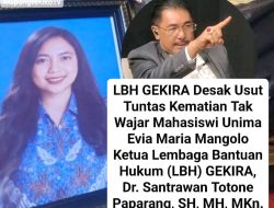 Kasus kematian tak wajar Evia Maria Mangolo, mahasiswi UNIMA, menggugah nurani masyarakat.  ‎