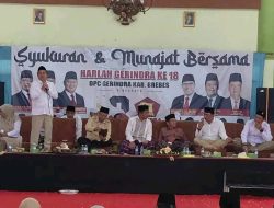 DPC Gerindra Kabupaten Brebes Mengadakan Syukuran HUT Partai