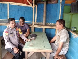 Bhabinkamtibmas Polsek Tanjung Pura Aktif Sambangi Warga, Ajak Jaga Kamtibmas di Desa Kwala Langkat