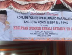 Adang Daradjatun Anggota DPR RI komisi lll Fraksi PKS Bersama RAD Lakukan Kunker di Wilayah Krendang Tambora