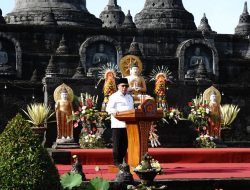 Sebanyak 56 Bhikkhu Lintas Negara Jalan Damai dari Bali Menuju Borobudur